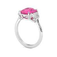 4.01 Ct. Sapphire Ring, 14K White Gold 2