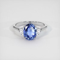2.74 Ct. Sapphire Ring, 14K White Gold 1