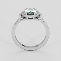 1.35 Ct. Bluish Green Sapphire Ring, 14K White Gold 3