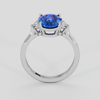 3.06 Ct. Blue Sapphire Ring, 14K White Gold 3