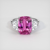 5.01 Ct. Pink Sapphire Ring, 14K White Gold 1