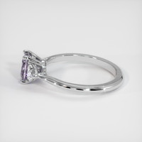 0.94 Ct. Grey Sapphire Ring, 14K White Gold 4