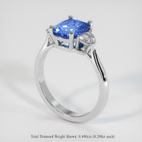 2.23 Ct. Sapphire Ring, 14K White Gold 2