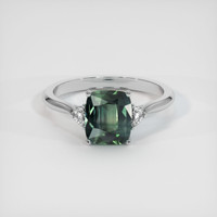 3.40 Ct. Sapphire Ring, 14K White Gold 1