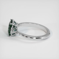 3.40 Ct. Green Sapphire Ring, 14K White Gold 4