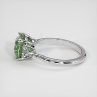 3.25 Ct. Green Sapphire Ring, 14K White Gold 4