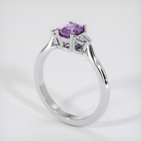 0.68 Ct. Violet Sapphire Ring, 14K White Gold 2
