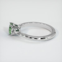0.85 Ct. Yellowish Green Sapphire Ring, 14K White Gold 4