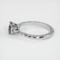 0.80 Ct. Greenish Brown Sapphire Ring, 14K White Gold 4
