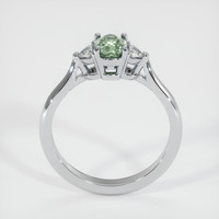 0.74 Ct. Green Sapphire Ring, 14K White Gold 3