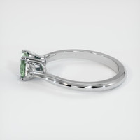 0.74 Ct. Green Sapphire Ring, 14K White Gold 4
