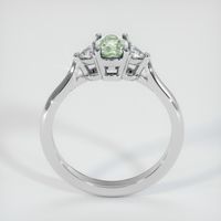 0.80 Ct. Green Sapphire Ring, 14K White Gold 3