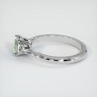 0.80 Ct. Green Sapphire Ring, 14K White Gold 4