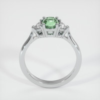 0.90 Ct. Green Sapphire Ring, 14K White Gold 3