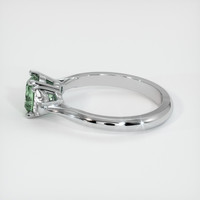 0.90 Ct. Green Sapphire Ring, 14K White Gold 4
