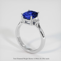 3.66 Ct. Sapphire Ring, 18K White Gold 2