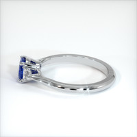 1.20 Ct. Blue Sapphire Ring, 18K White Gold 4