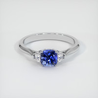 0.69 Ct. Blue Sapphire Ring, 18K White Gold 1