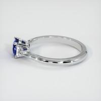 0.69 Ct. Blue Sapphire Ring, 18K White Gold 4