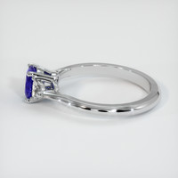 0.76 Ct. Blue Sapphire Ring, 18K White Gold 4
