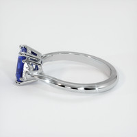 1.23 Ct. Blue Sapphire Ring, 18K White Gold 4