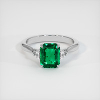 1.67 Ct. Emerald Ring, 18K White Gold 1