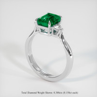 1.67 Ct. Emerald Ring, 18K White Gold 2