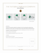 Emerald Ring 3.30 Ct., 18K White Gold Appraisal