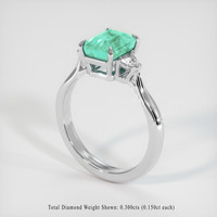 1.76 Ct. Emerald Ring, 18K White Gold 2