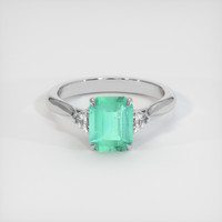 1.63 Ct. Emerald Ring, 18K White Gold 1