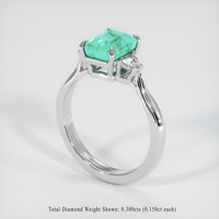 1.63 Ct. Emerald Ring, 18K White Gold 2