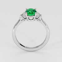 0.89 Ct. Emerald Ring, 18K White Gold 3
