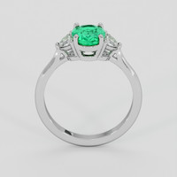 1.11 Ct. Emerald Ring, 18K White Gold 3