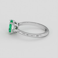 1.11 Ct. Emerald Ring, 18K White Gold 4