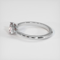 1.08 Ct. Pink Sapphire Ring, 18K White Gold 4