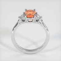 1.59 Ct. Padparadscha Sapphire Ring, 18K White Gold 3