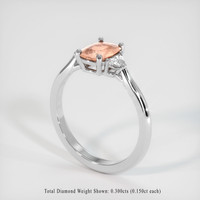 1.05 Ct. Sapphire Ring, 18K White Gold 2