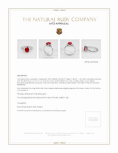 Ruby Ring 1.48 Ct. 18K White Gold Appraisal