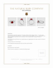 Ruby Ring 1.19 Ct., 18K White Gold Appraisal