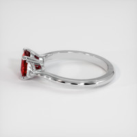 1.31 Ct. Ruby Ring, 18K White Gold 4