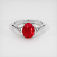 1.50 Ct. Ruby Ring, 18K White Gold 1