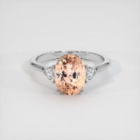 4.16 Ct. Sapphire Ring, 18K White Gold 1