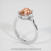 4.16 Ct. Sapphire Ring, 18K White Gold 2