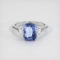 3.55 Ct. Sapphire Ring, 18K White Gold 1