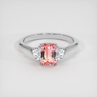 1.09 Ct. Sapphire Ring, 18K White Gold 1