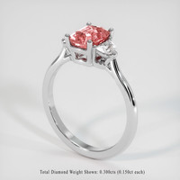 1.09 Ct. Sapphire Ring, 18K White Gold 2