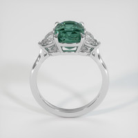 3.10 Ct. Bluish Green Sapphire Ring, 18K White Gold 3