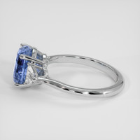 4.09 Ct. Blue Sapphire Ring, 18K White Gold 4