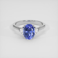 3.31 Ct. Blue Sapphire Ring, 18K White Gold 1