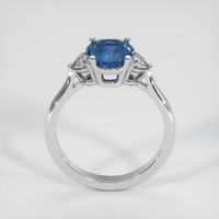 2.09 Ct. Greenish Blue Sapphire Ring, 18K White Gold 3